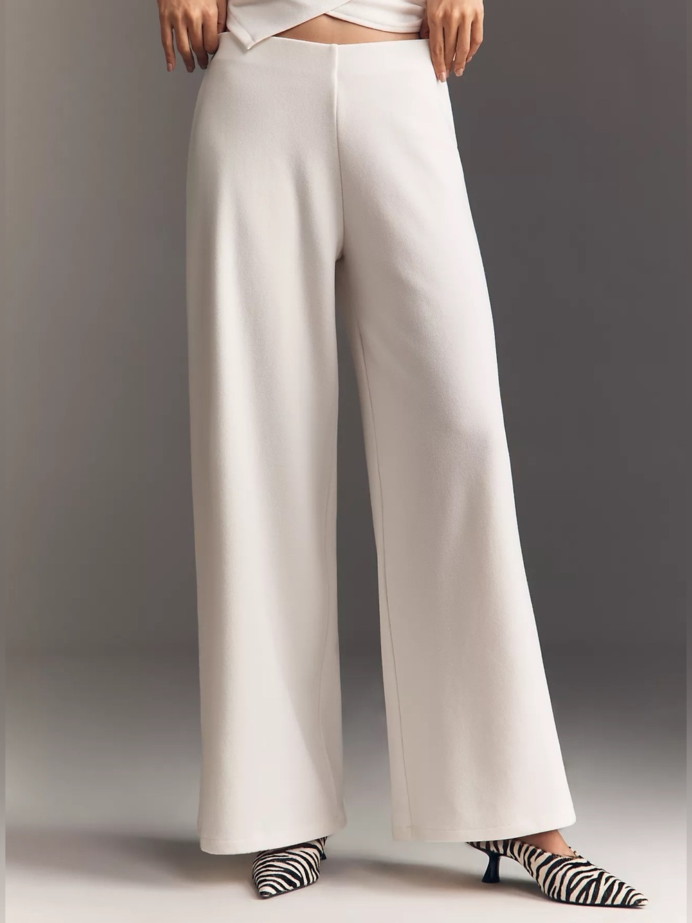 Anthropologie Maeve Knit Wide-Leg Pull-On Pants L